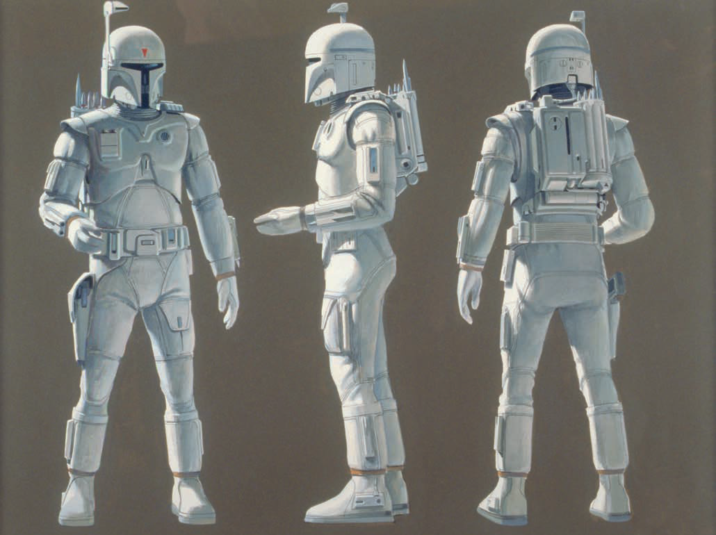 Early concept artwork of Boba Fett