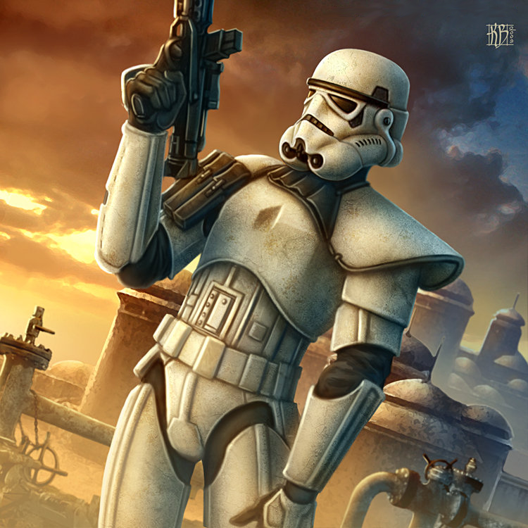 Imperial forces such as stormtroopers (pictured) were still stationed on Lazerian IV after the New Republic era began.