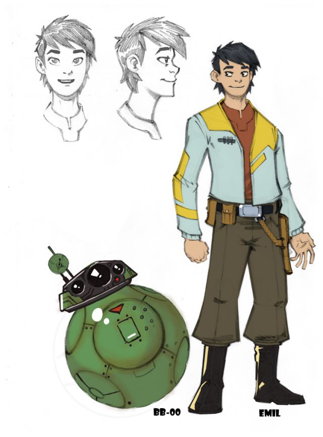 Jon Sommariva's concept art of Emil Graf and BB-00