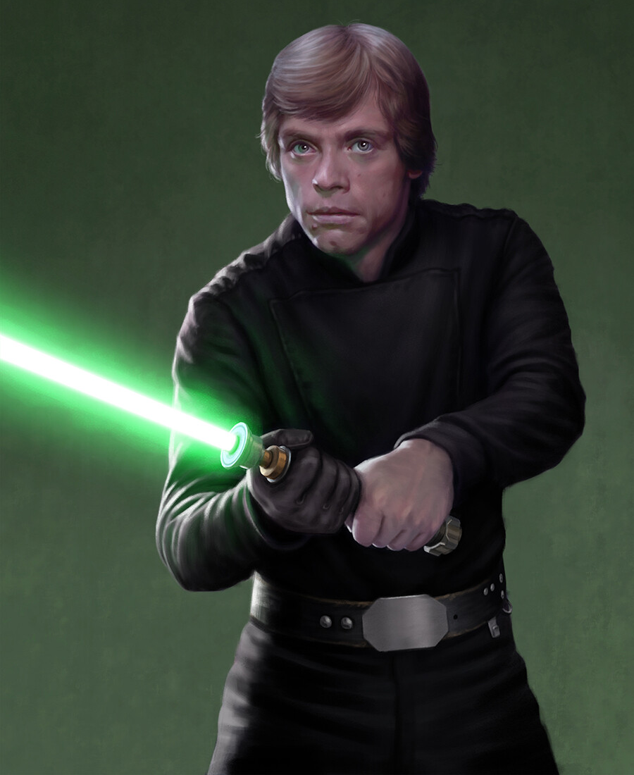 As a Force-sensitive Luke Skywalker sought to become a Jedi Knight, like his father before him.