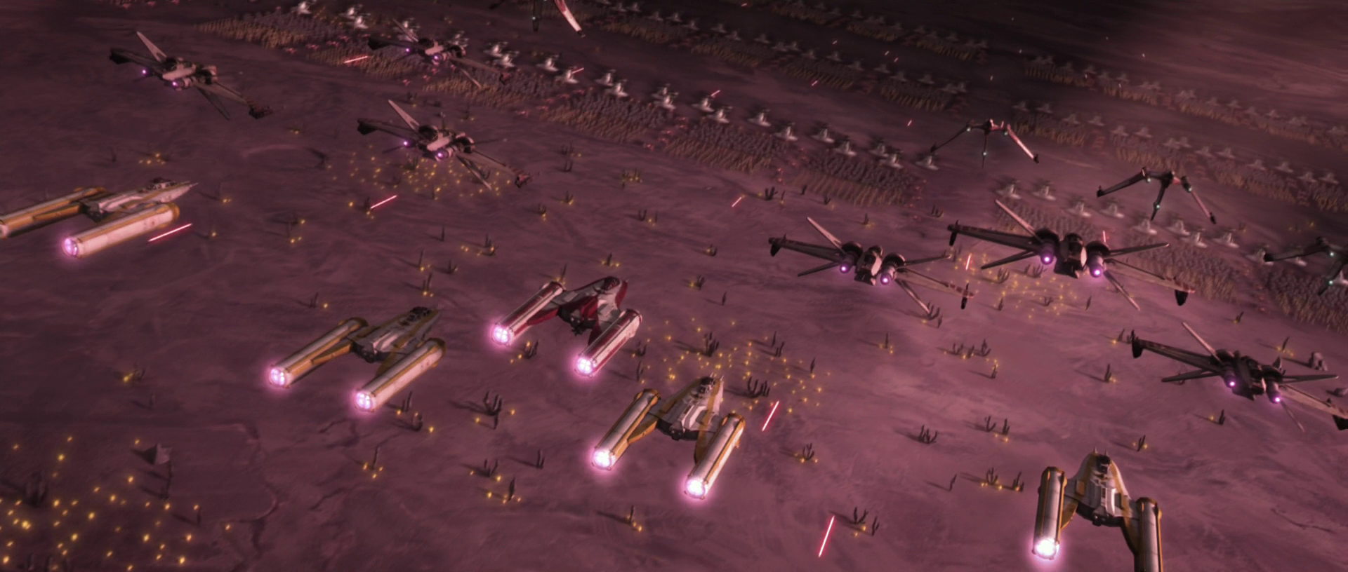 Starfighters, including the new ARC-170s, are deployed against Separatist forces on Malastare.