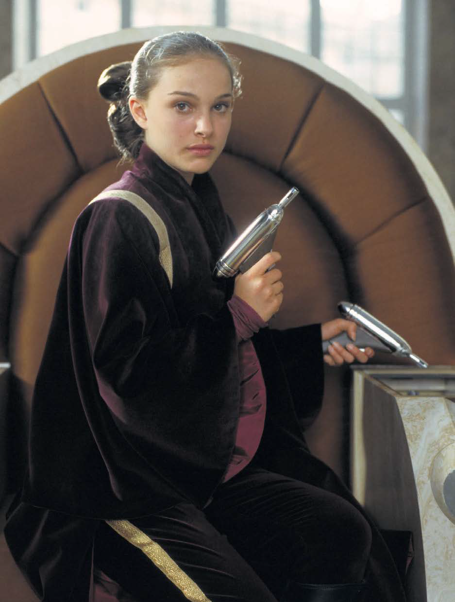 Padmé Amidala in the handmaiden's style of battle dress