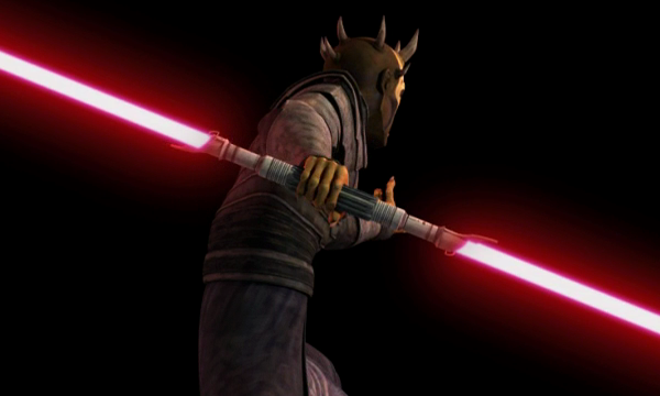 The double-bladed saber and its user