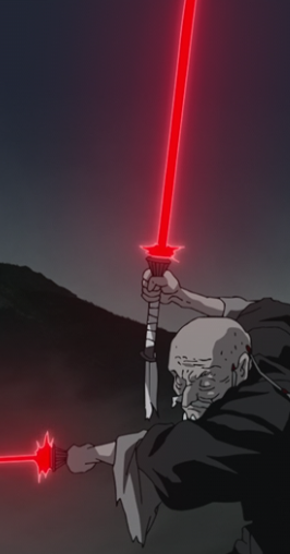 The Elder's lightsabers appearance in Common Appearance