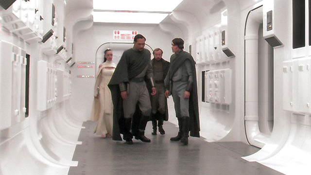 Left to right: Sheltay Retrac, Bail Organa, Sateen Vestswe, and Raymus Antilles