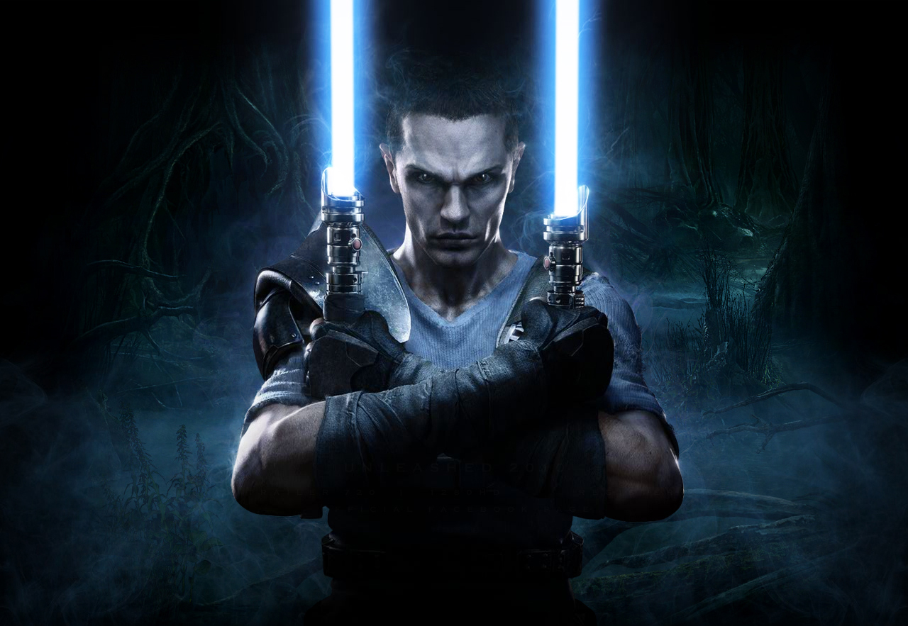 Vader bestowed two lightsabers upon Starkiller.