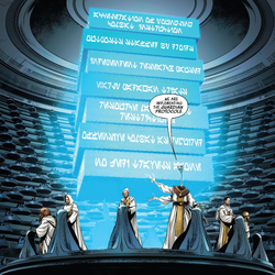 The Jedi council enacts the Guardian Protocols.