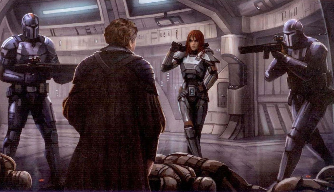 Shae Vizla faces Jedi Master Eadon.