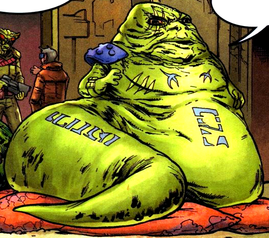 Bo-Dum was a green-skinned Hutt who bore tattoos.