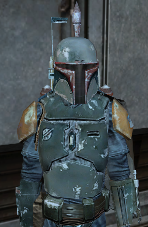 Boba Fett, ready for combat.