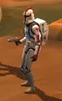 A clone trooper medic in phase I armor.