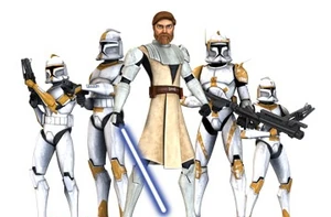 Kenobi e alcuni uomini del 212° nella serie 