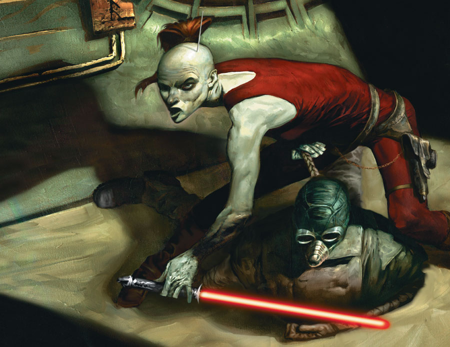 Aurra Sing's lightsaber appearance 