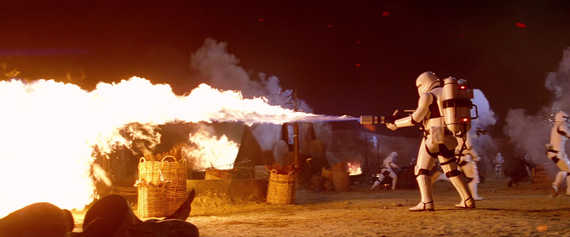 Flametroopers open fire on the village of Tuanul.