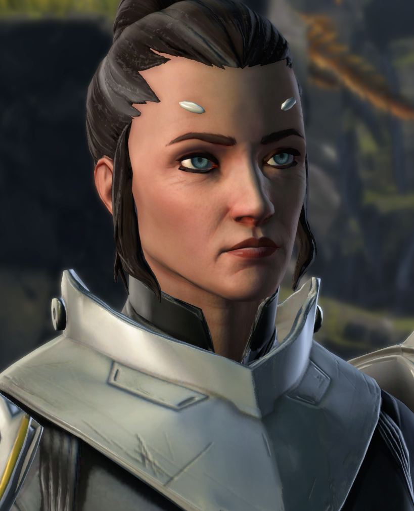 Senya Tirall's original character model, before her face was redesigned with the Knights of the Eternal Throne expansion