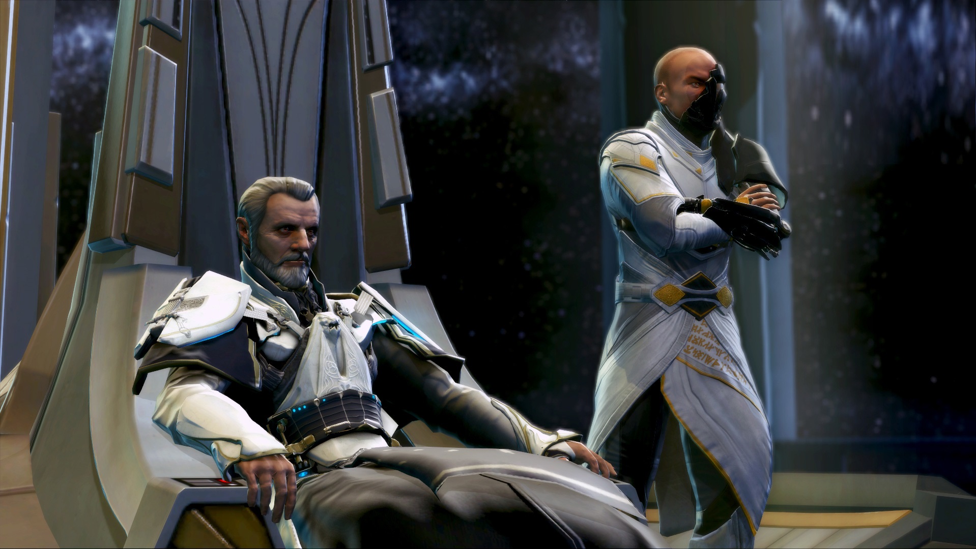 Valkorion and Arcann receive their prisoners.