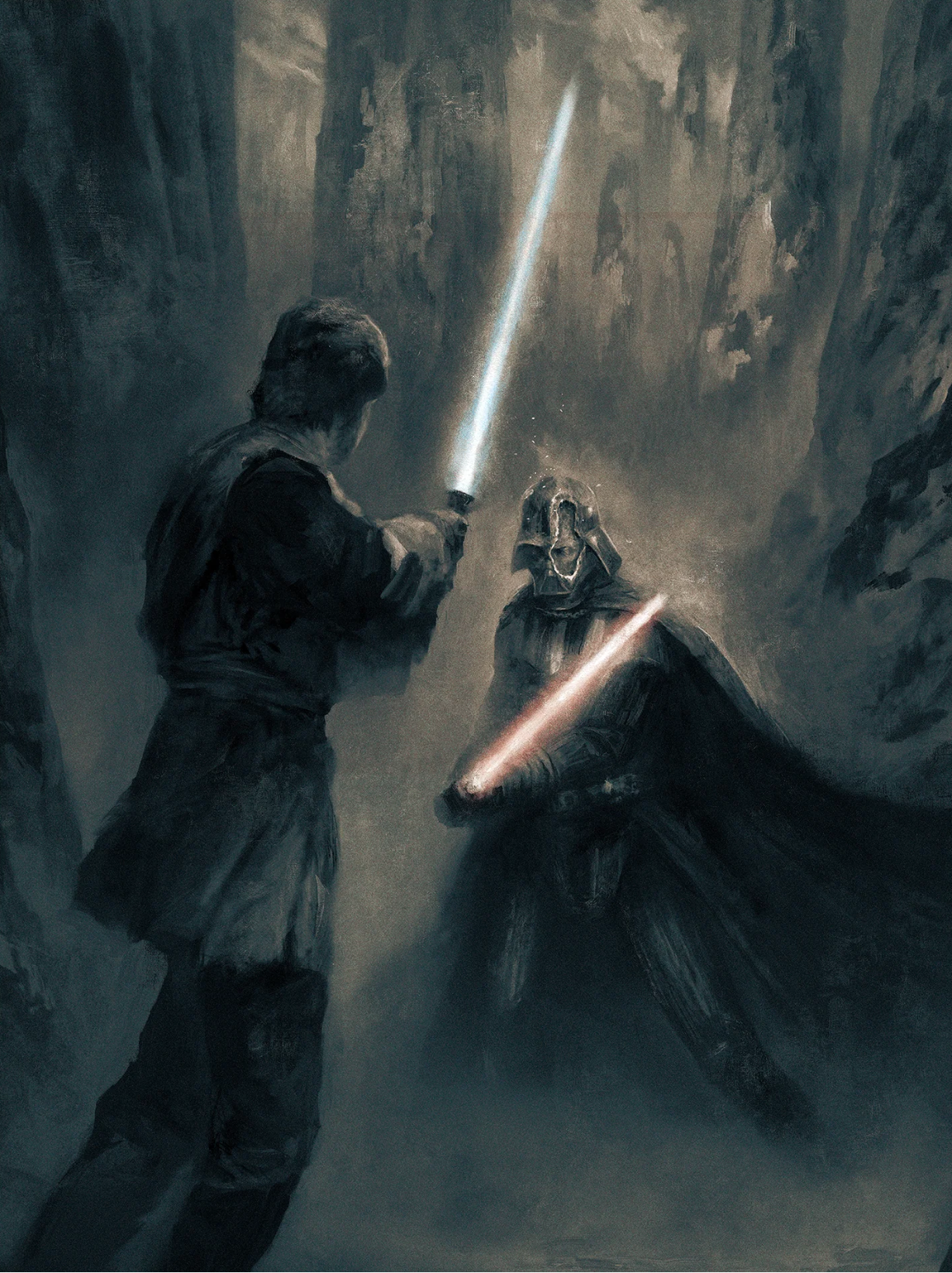 The second rematch between Obi-Wan Kenobi and Darth Vader on a barren moon.