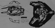 Concept sketch by Doug Chiang showing the Virago in flight and combat modes.