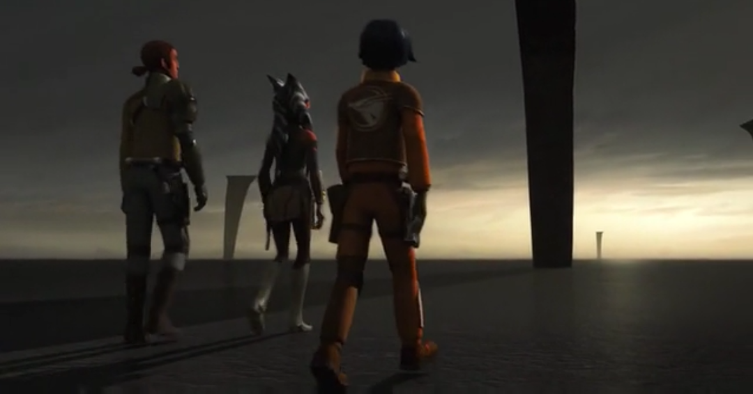 Ahsoka, Kanan, and Ezra arrive on Malachor