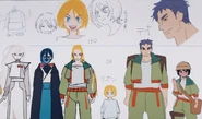 Concept art of F and other characters[30]