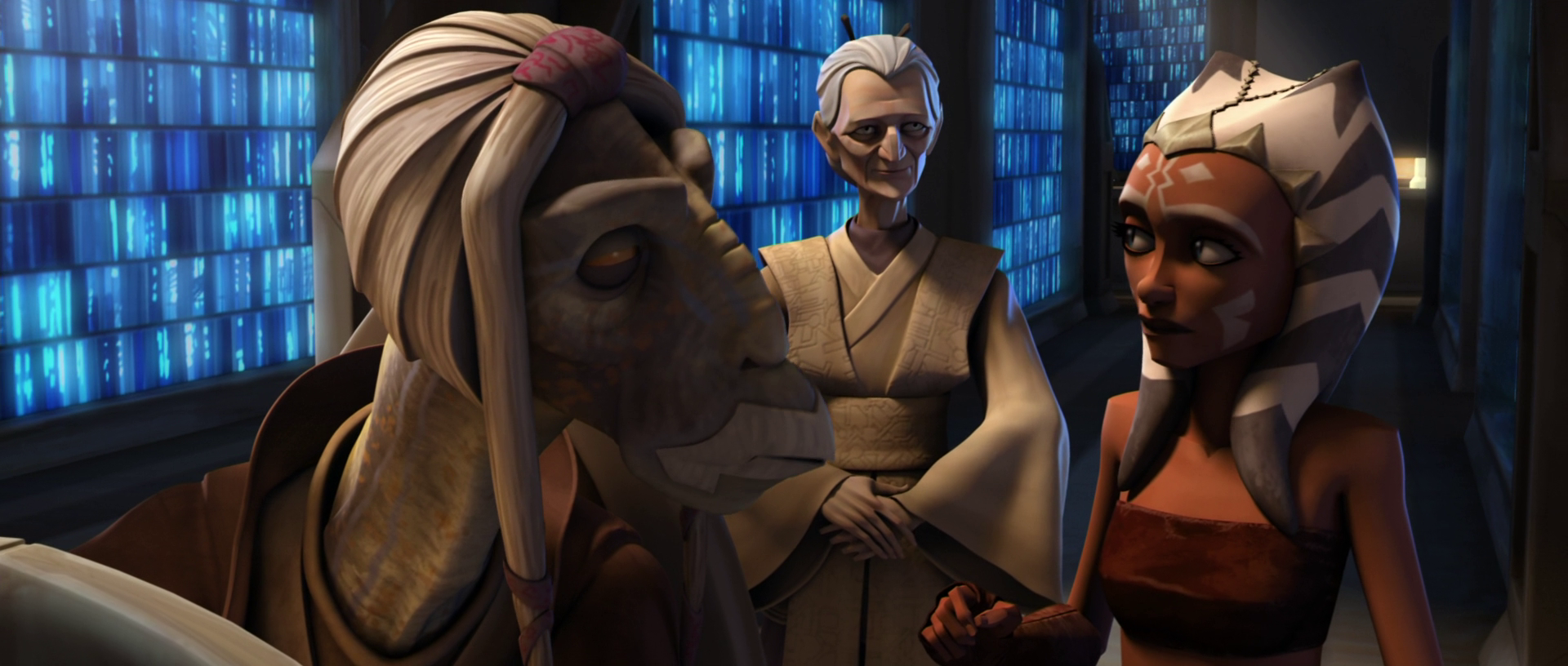 Sinube meets Ahsoka Tano, the Padawan learner to Anakin Skywalker.