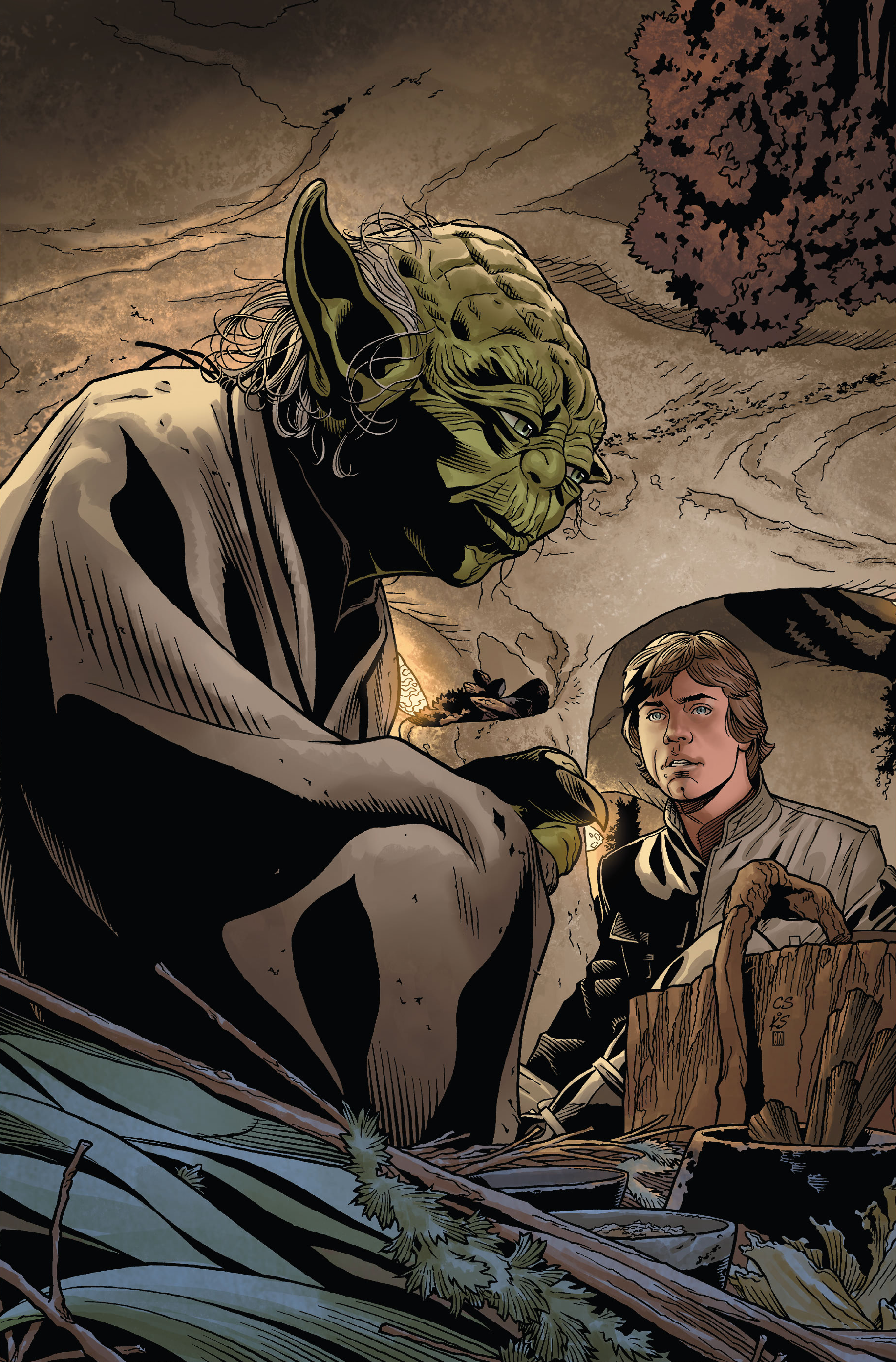 Although he was reaching the age of nine hundred, Yoda worked to train Luke Skywalker on Dagobah.