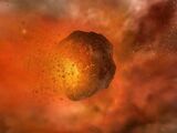 Exploded asteroid