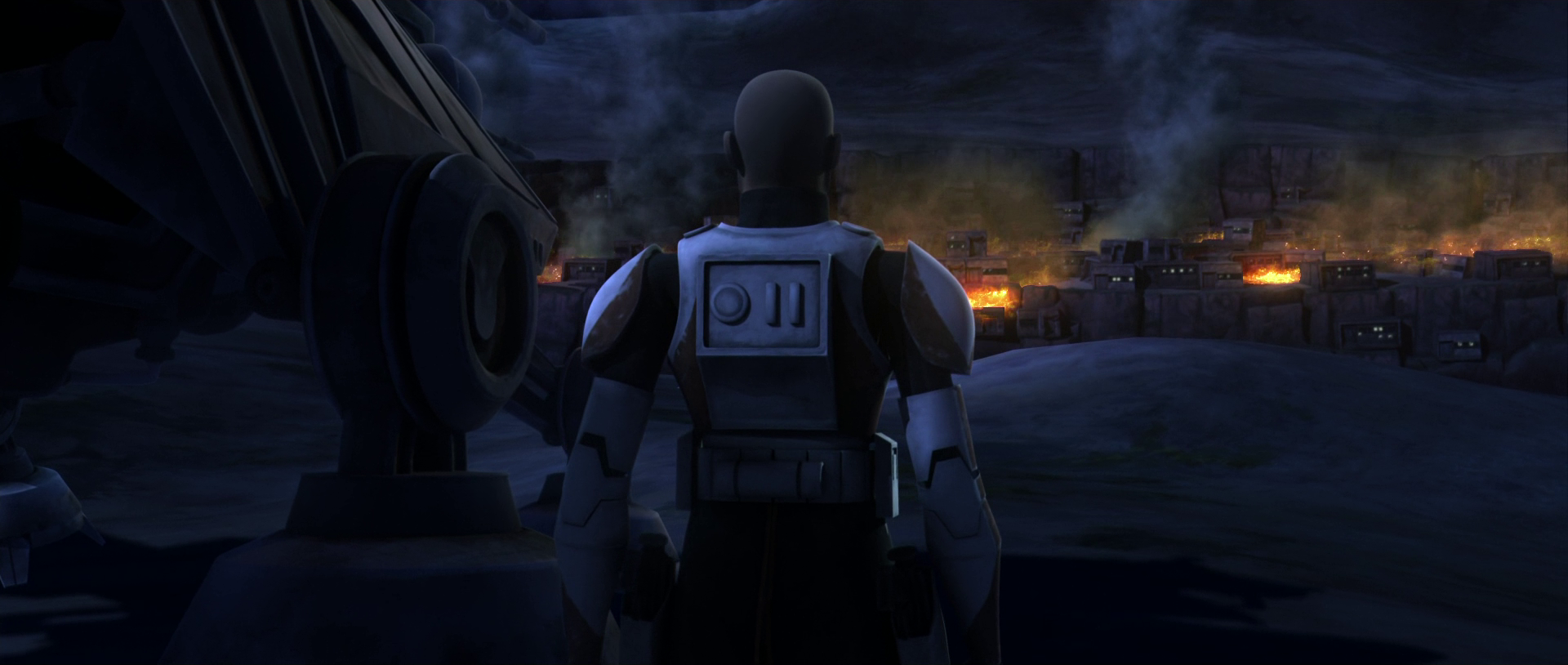 Ponds witnesses the destruction of a Twi'lek village.