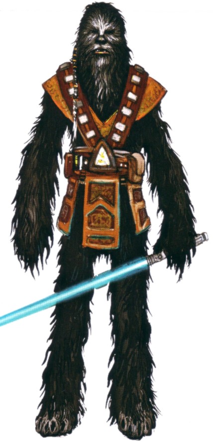 Concept art of a Wookiee Jedi