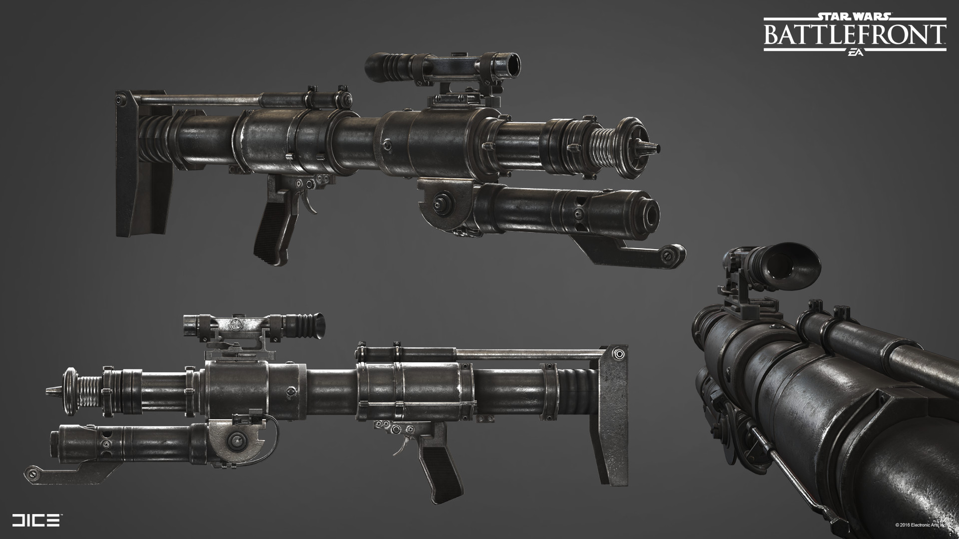 Concept art of the CJ-9 bo-rifle by Erik Rading