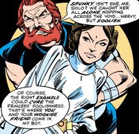Crimson Jack with his captive, Princess Leia Organa