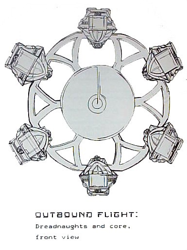 Outbound Flight, bow view.