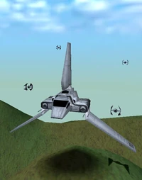 Seerdon's shuttle over Chandrila.