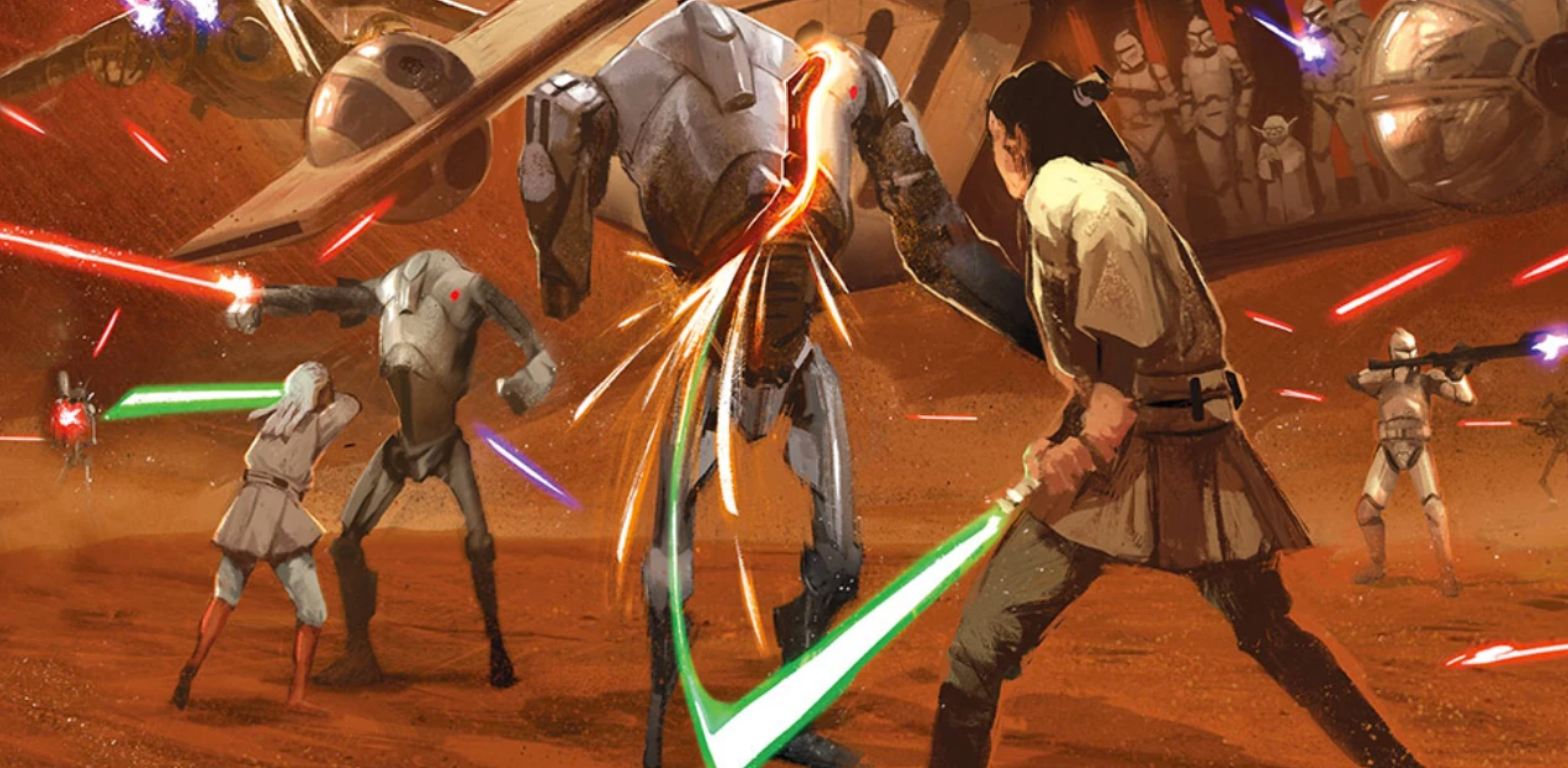 Bultar Swan (right) fought alongside Stass Allie during the Battle of Geonosis.