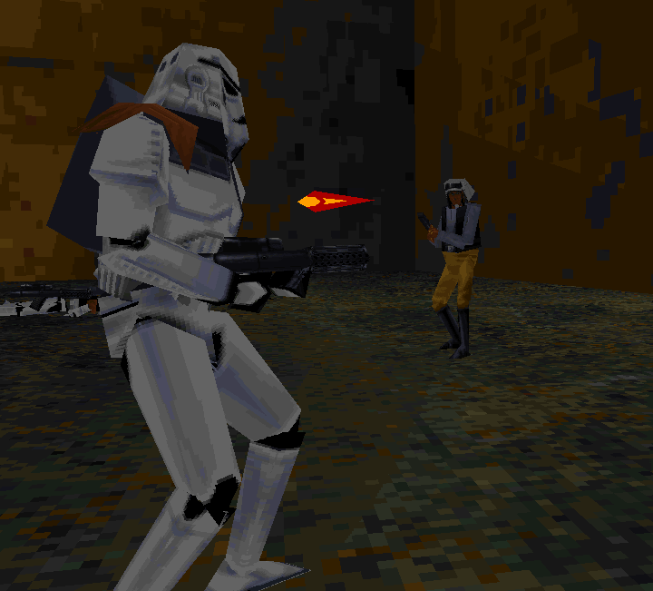 A field trooper in battle