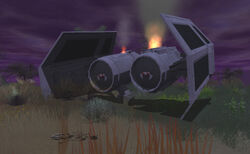 Crashed TIE bomber Talus