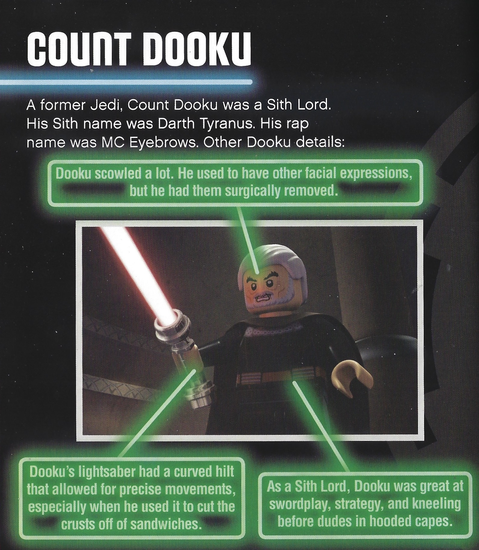 Dooku in The Official Stormtrooper Training Manual