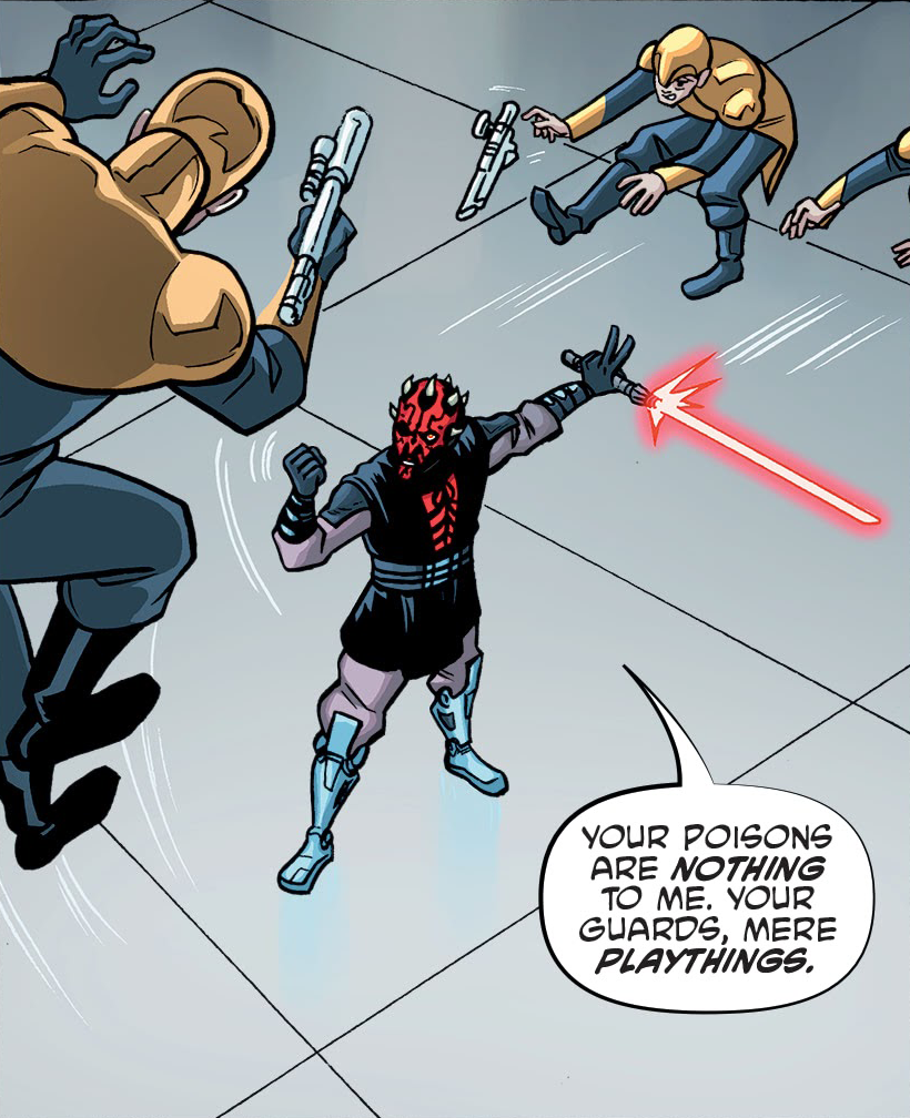 Maul fought off the soldiers sent after him