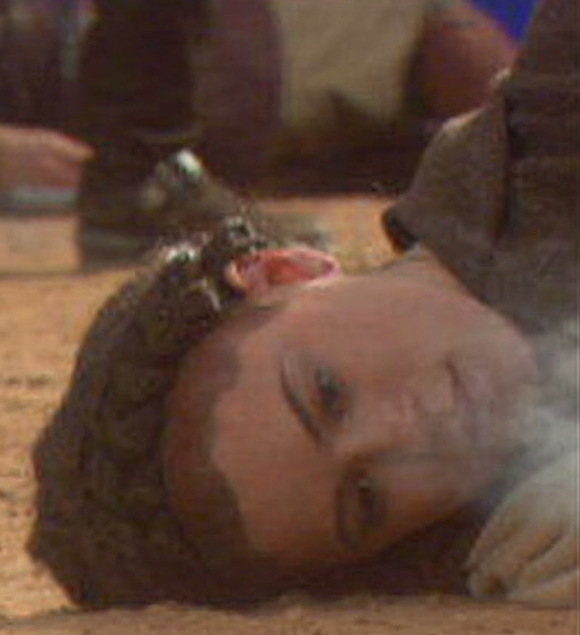 Sarrissa Jeng's corpse is shown in unused footage from Star Wars: Episode II Attack of the Clones.