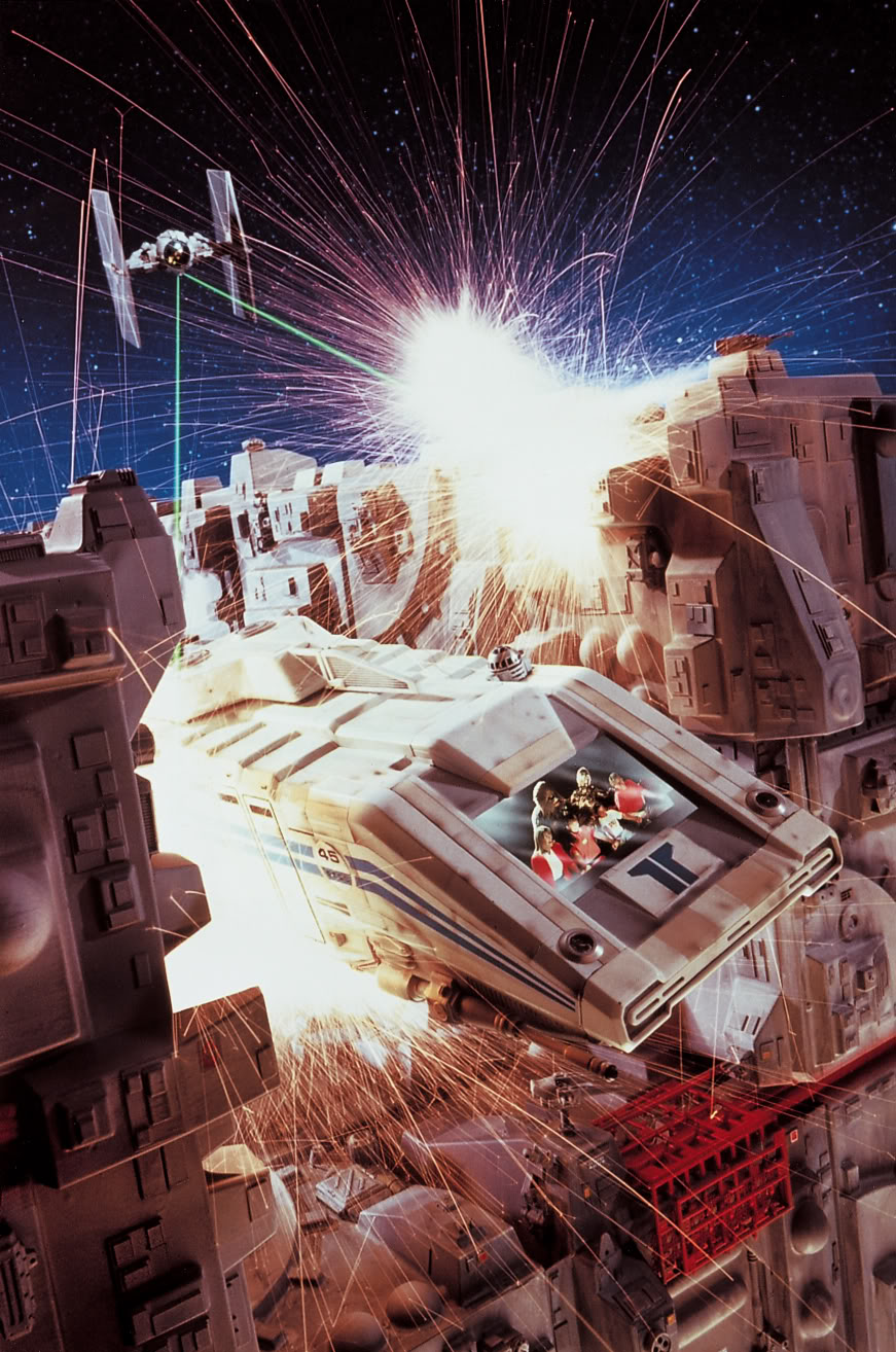 The Star Tours speeder attacked on Death Star III