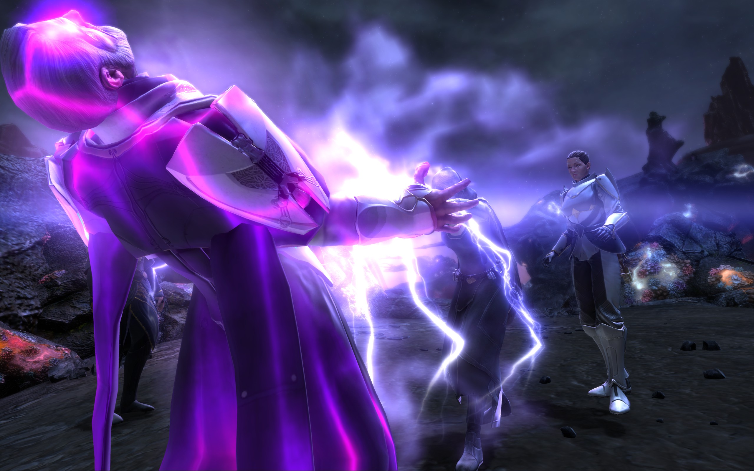 Vaylin blasts Valkorion in Satele Shan's mindscape.