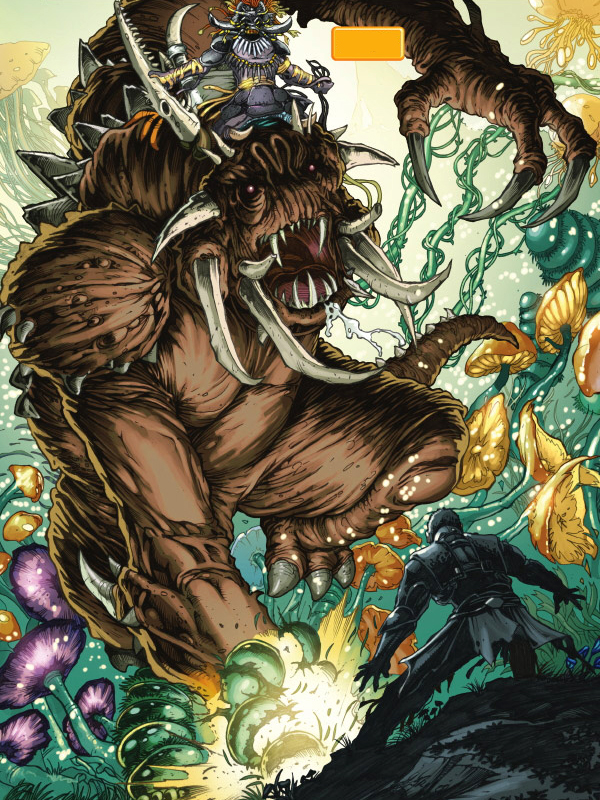 A bull rancor, as depicted in the Star Wars: The Force Unleashed comic.