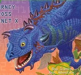 A flying lizard is featured on the cover of Journey Across Planet X.