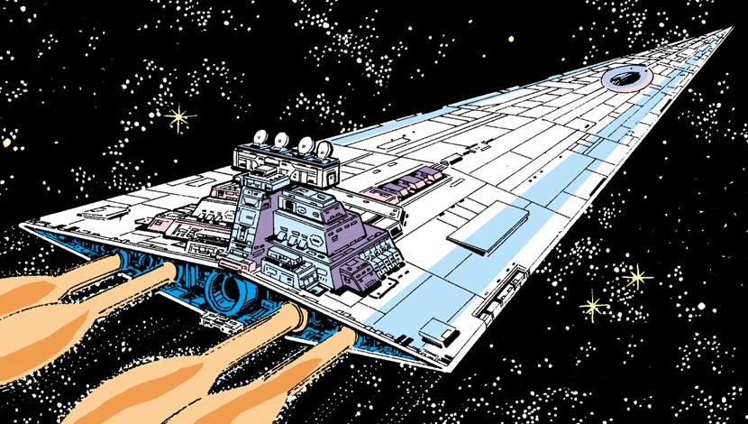 The gang's flagship, a refitted Imperial Star Destroyer.