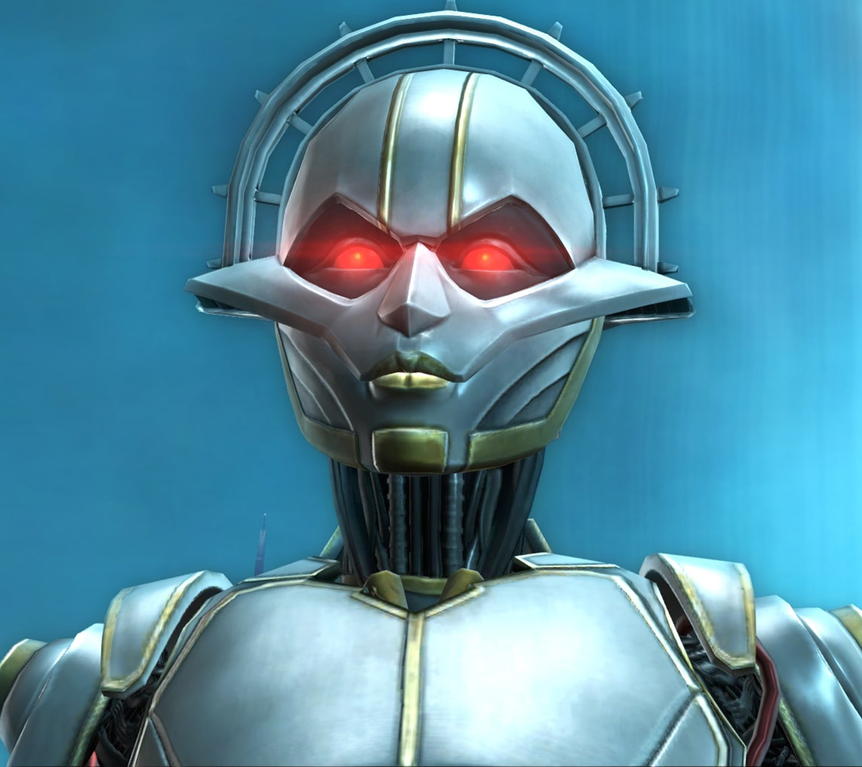 GEMINI droids' distinctive red eyes