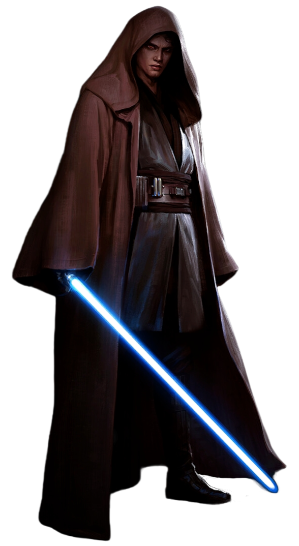 Darth Vader prior to his reconstruction retained the Jedi robes that he wore as Anakin Skywalker.