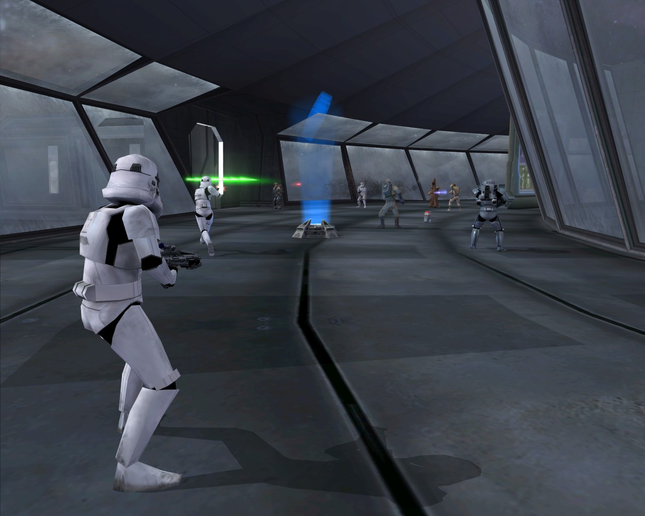 The Imperials fight off Rebels.