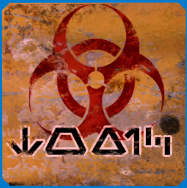 A biohazard warning sign reading "TOXIC"