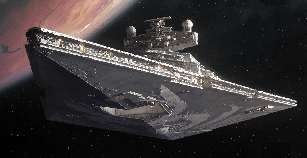 The Imperial Star Destroyer Chimaera, which had a chimaera pictured on its underside