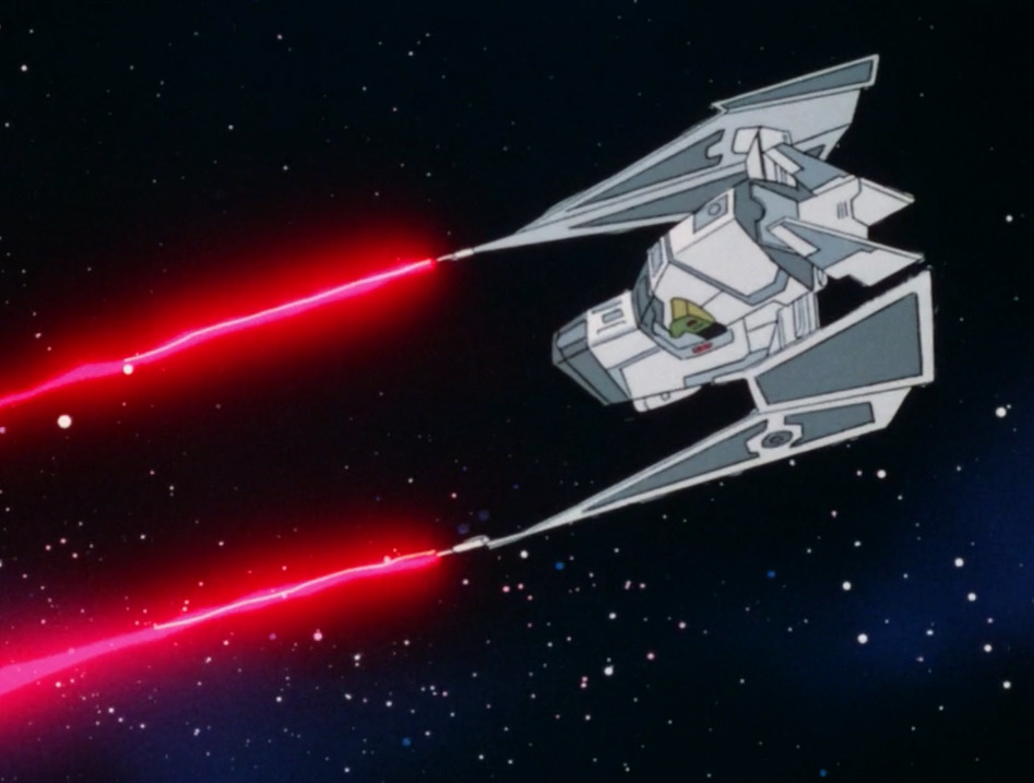 The IG-1000, firing its lasers